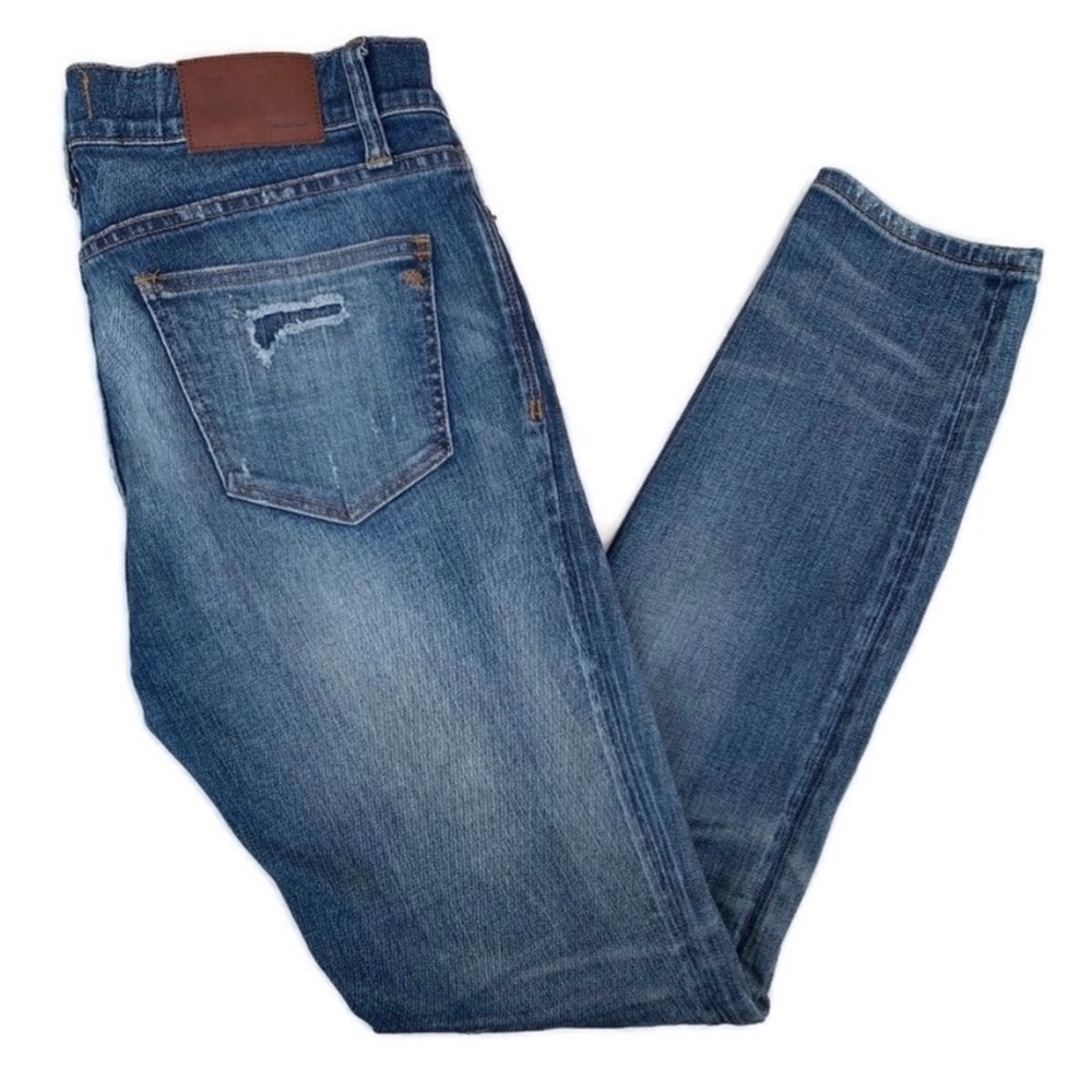 Madewell Skinny Skinny Distressed Denim Blue Jeans Size 28